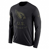 Men's Arizona Cardinals Nike Salute to Service Sideline Legend Performance Long Sleeve T-Shirt Black,baseball caps,new era cap wholesale,wholesale hats